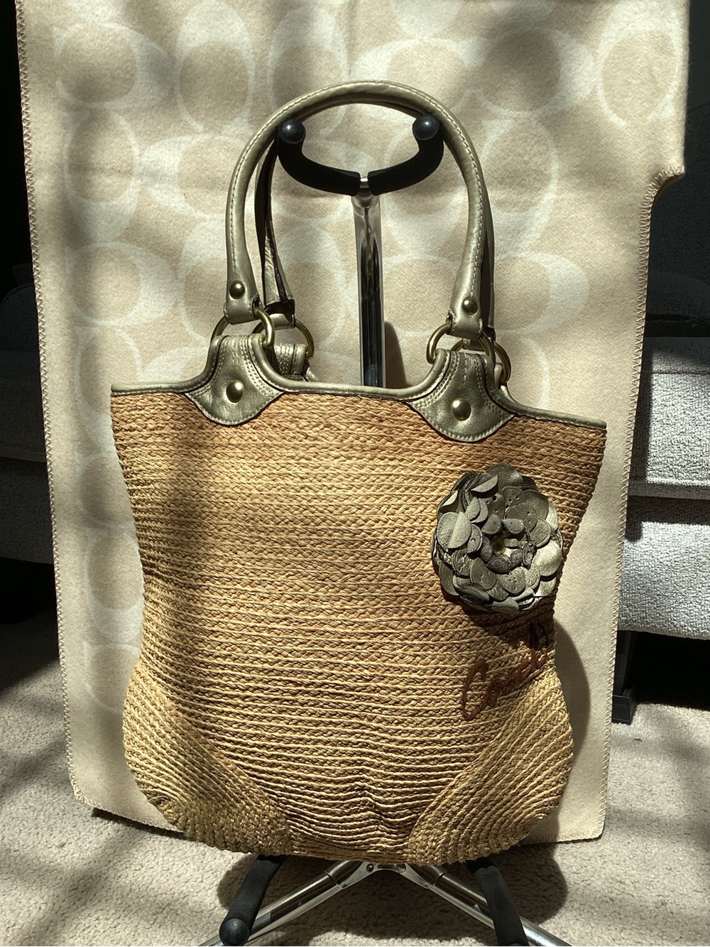 Coach Bleeker Straw Tote  M0868-F13373
